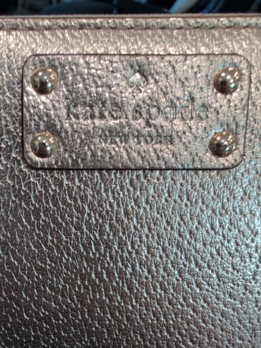 kate spade ♠️ Wellesley Neda Metallic Rose Gold Zip-Around Wallet - Picture 8 of 8